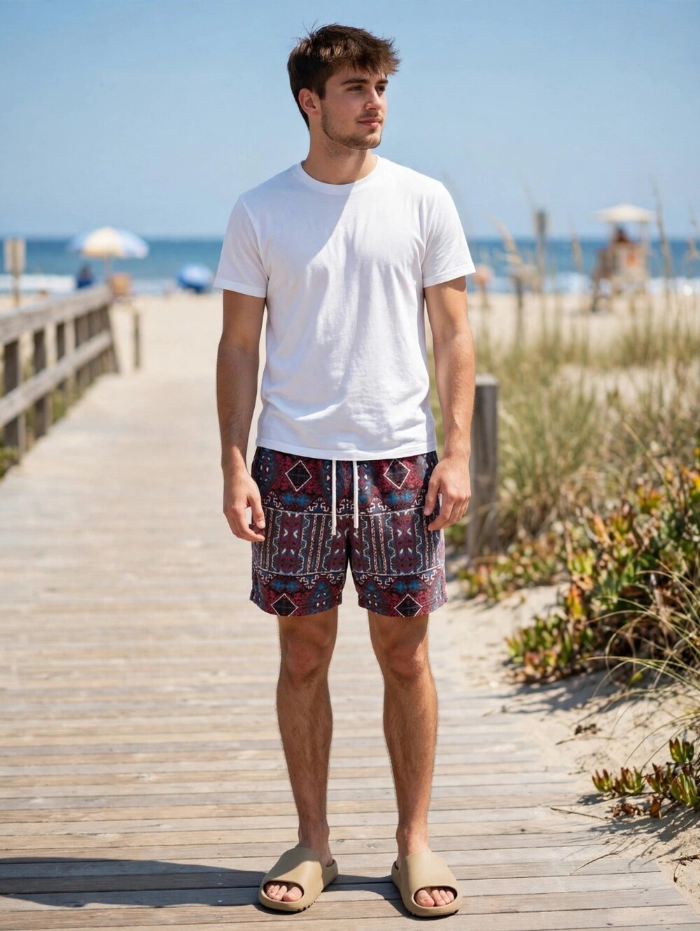 Forever 21 Men's Tribal Print Drawstring Shorts | Size XS